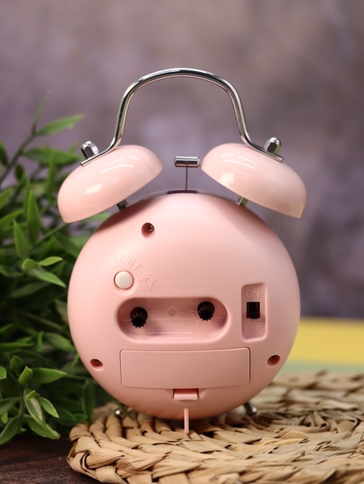 Часы-будильник «Clear wake-up with animals», pink bunny (17,5х11,5 см) 