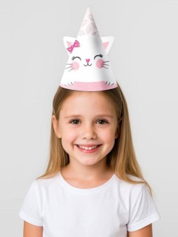 Набор бумажных колпачков 6 шт. "Кошки с ушками"