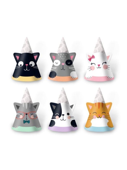Набор бумажных колпачков 6 шт. &quot;Кошки с ушками&quot; 