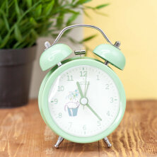 Часы-будильник "Image of cats", green