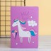 Тетрадь (A5) &quot;Sleeping unicorn and clouds&quot;, purple (13.5*20.5) 
