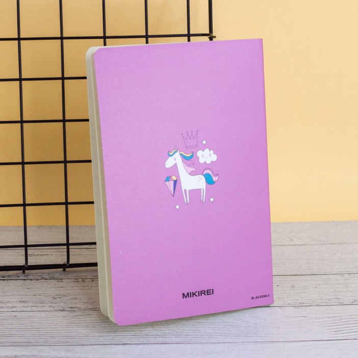 Тетрадь (A5) &quot;Sleeping unicorn and clouds&quot;, purple (13.5*20.5) 