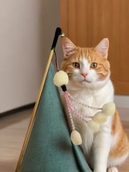 Махалка для кошек "Блестящие шарики", 50 см