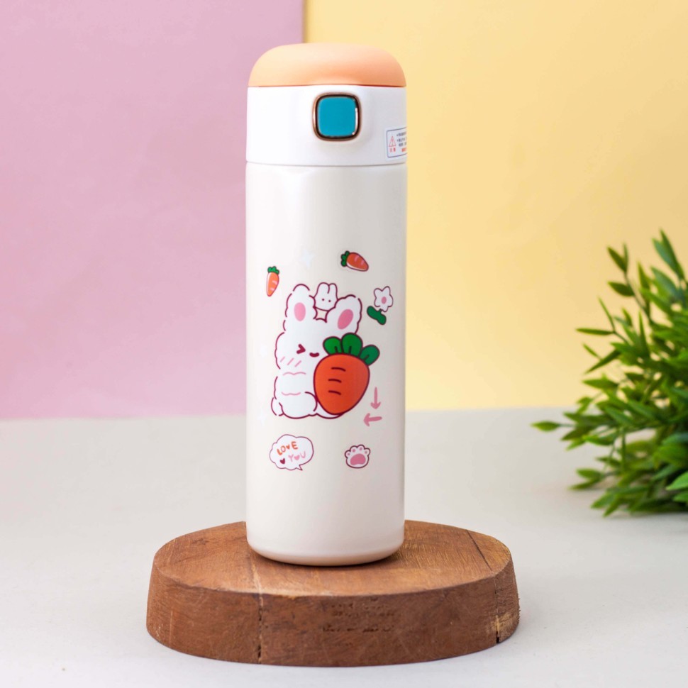 Термос "Animal food hare", orange (420 ml)