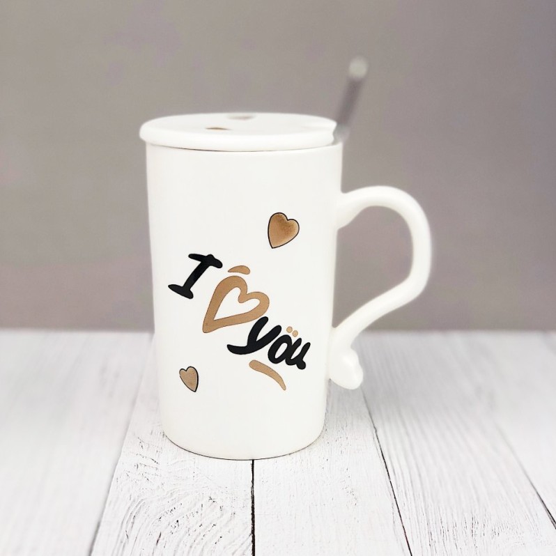 Кружка &quot;I love you&quot; (heart white) (380ml) 