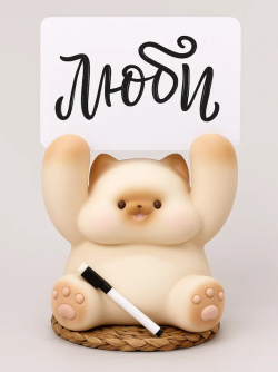 Копилка "Cat paws up" (в комплекте с табличкой и маркером), 21 см