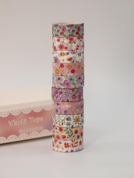 Набор декоративного скотча 10 шт. &quot;Meadow flowers&quot;, mix (1.5см*2м) 