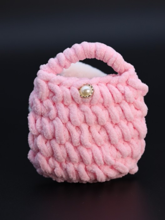 Сумочка для наушников &quot;Bear&quot;, pink (11.5*9.5 см) 