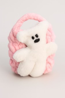 Сумочка для наушников "Bear", pink (11.5*9.5 см)