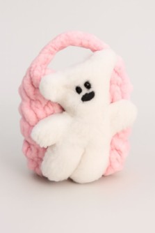 Сумочка для наушников "Bear", pink (11.5*9.5 см)