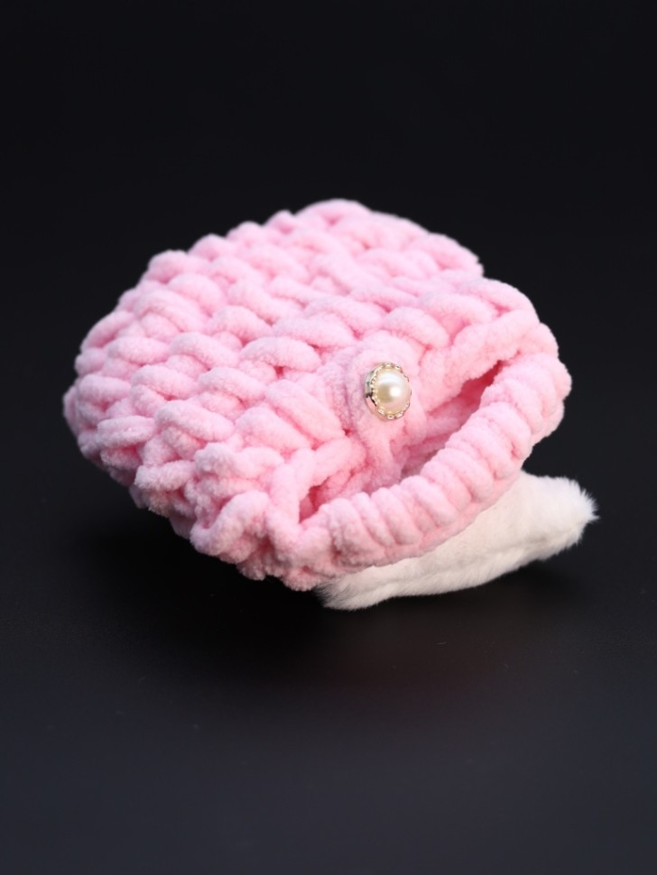 Сумочка для наушников "Bear", pink (11.5*9.5 см)