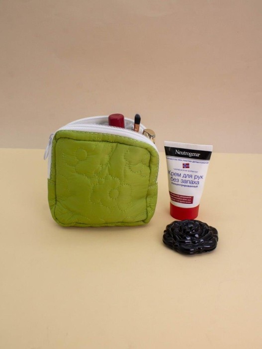 Дорожная мини-сумочка &quot;Femininity&quot; green, 12*12*4 см 