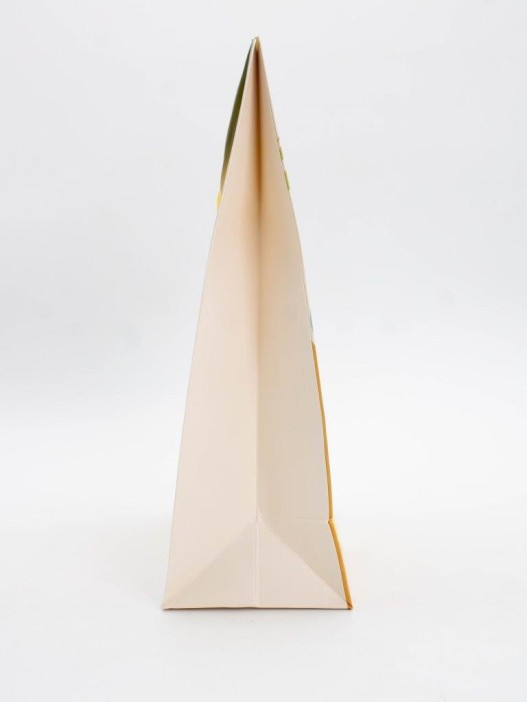 Пакет подарочный (M) &quot;Big flowers&quot;, yellow (19x 9 x 27) 