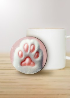 Подставка под горячее iLikeGift «Лапка белая», 9 см