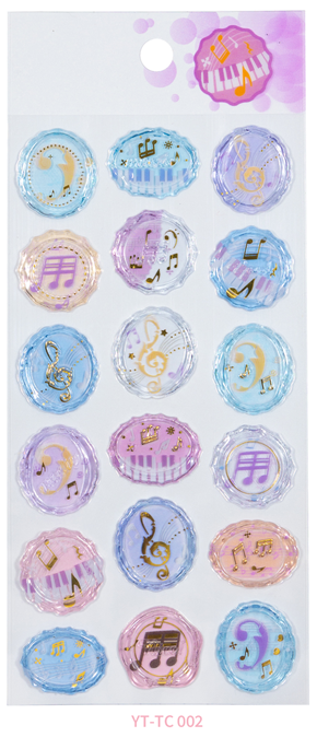 Наклейки объемные &quot;Seal&quot;, музыка (20,5*9,5 см) 