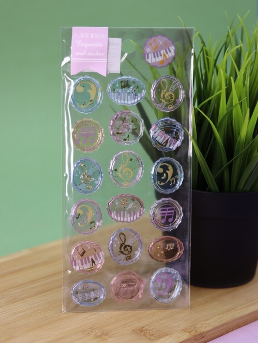 Наклейки объемные &quot;Seal&quot;, музыка (20,5*9,5 см) 