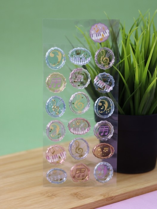 Наклейки объемные &quot;Seal&quot;, музыка (20,5*9,5 см) 