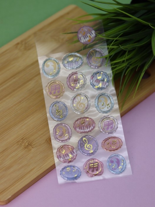 Наклейки объемные &quot;Seal&quot;, музыка (20,5*9,5 см) 