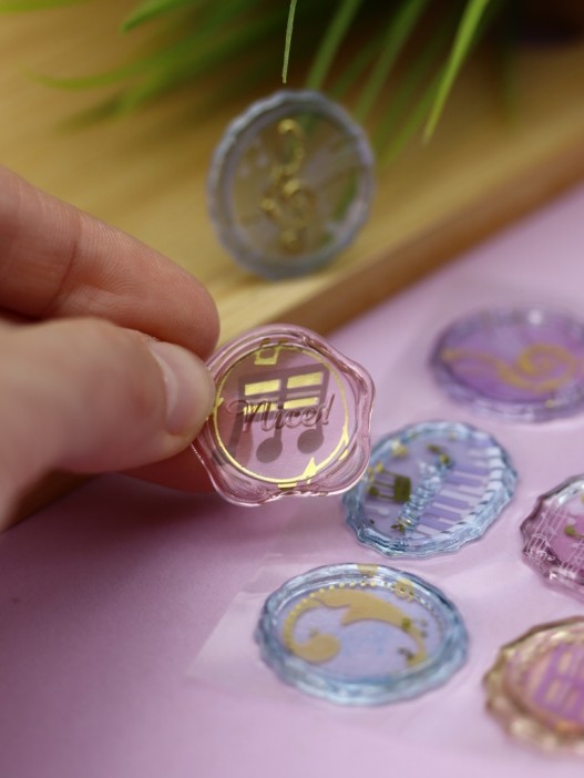 Наклейки объемные &quot;Seal&quot;, музыка (20,5*9,5 см) 