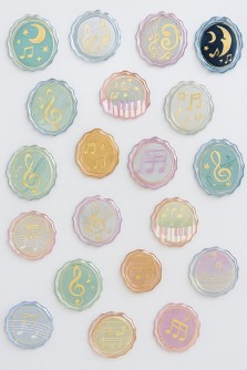 Наклейки объемные "Seal", музыка (20,5*9,5 см)