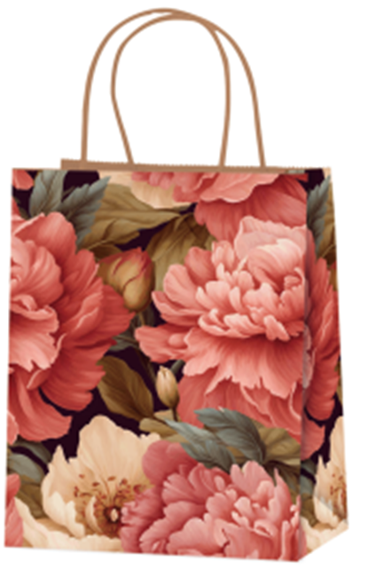 Пакет подарочный «Flower hugs», red (21*25.5*10) 