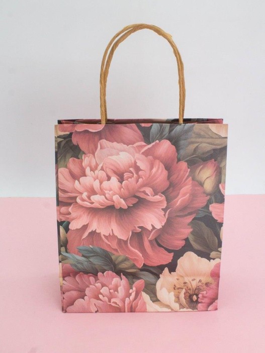 Пакет подарочный «Flower hugs», red (21*25.5*10) 