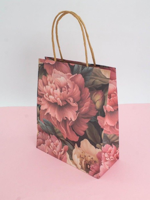 Пакет подарочный «Flower hugs», red (21*25.5*10) 