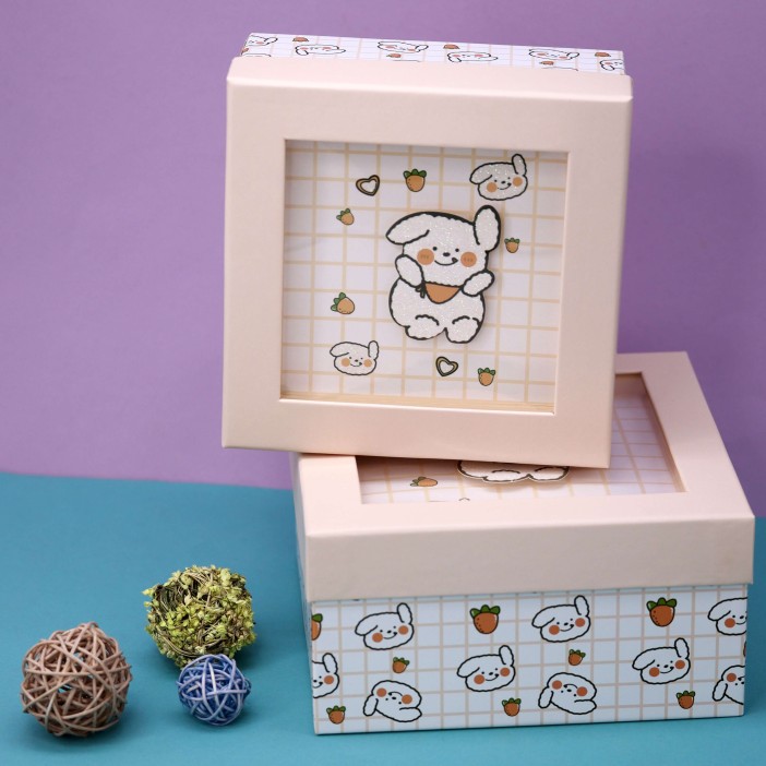 Набор подарочных коробок 3 в 1 «Hare», 19*19*9.5-17*17*8-15*15*6.5 