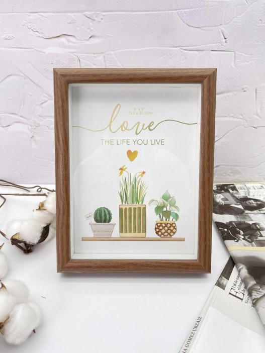 Фоторамка «Indoor plants», темное дерево (15*20 см) 