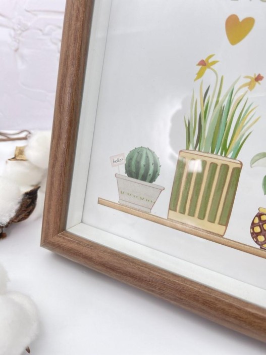 Фоторамка «Indoor plants», темное дерево (15*20 см) 