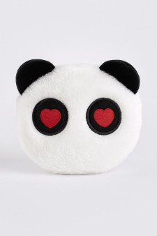 Кошелёк плюшевый "Panda", white (10*11 см)