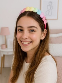 Ободок для волос GIRLY "Разноцветное сердце", разноцветный