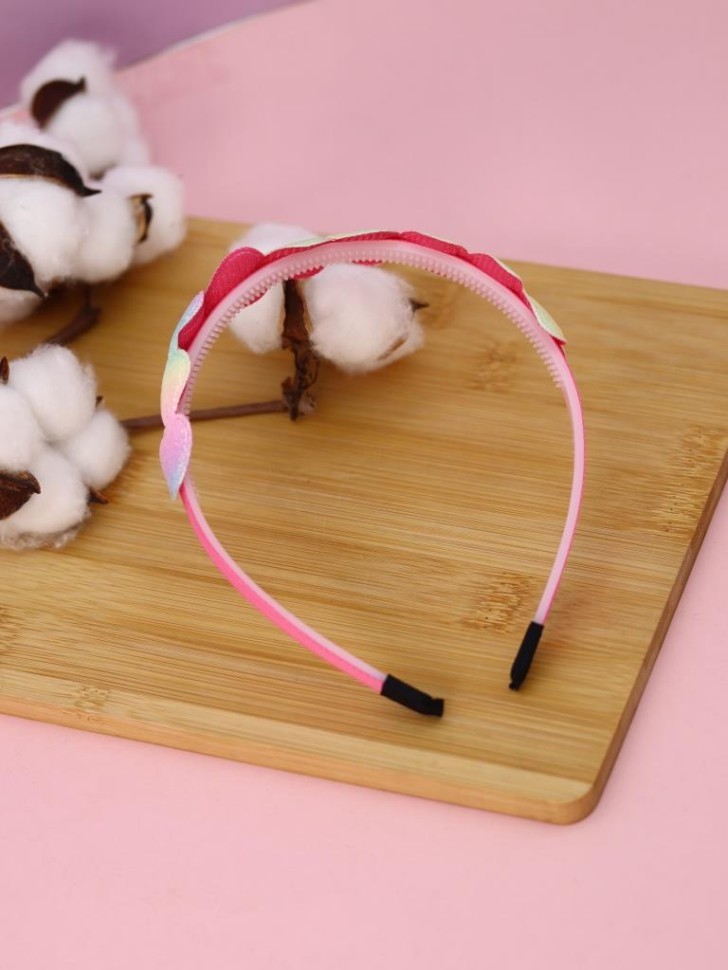Ободок для волос GIRLY "Разноцветное сердце", разноцветный
