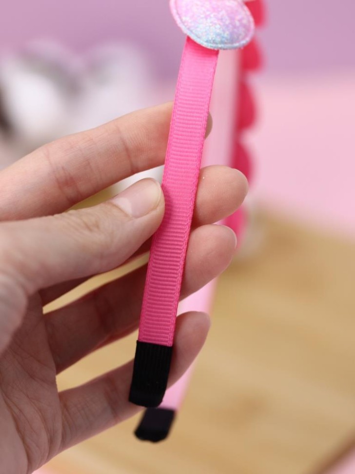 Ободок для волос GIRLY "Разноцветное сердце", разноцветный