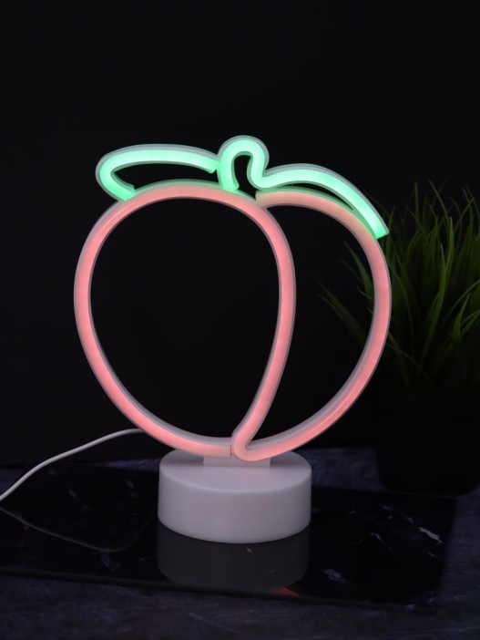 Неоновый LED ночник настольный &quot;Plump peach&quot;, свечение mix (24*20,5 см) 