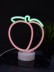 Неоновый LED ночник настольный &quot;Plump peach&quot;, свечение mix (24*20,5 см) 