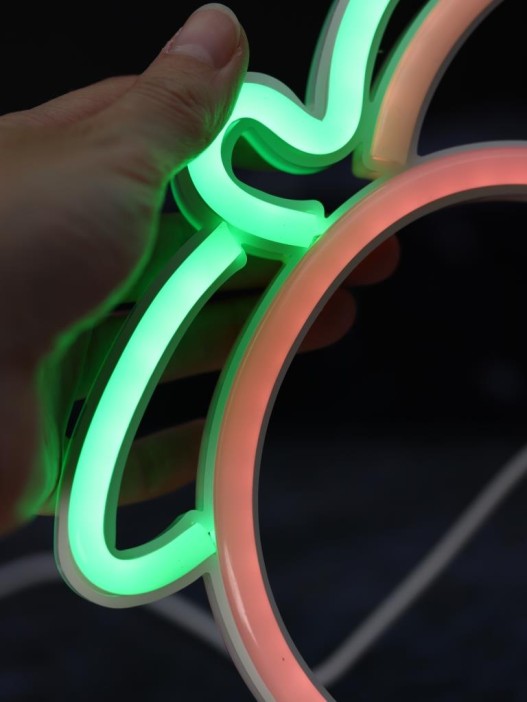 Неоновый LED ночник настольный &quot;Plump peach&quot;, свечение mix (24*20,5 см) 