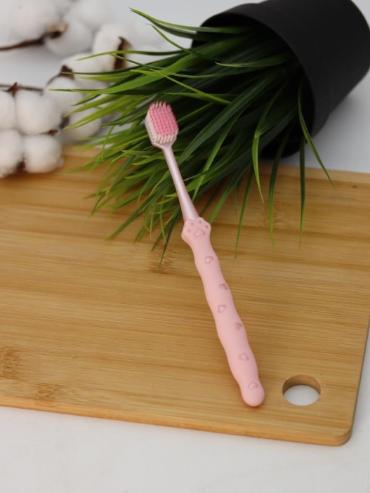 Зубная щётка для взрослых iLikeGift &quot;Soft paw&quot;, pink (19 см) 