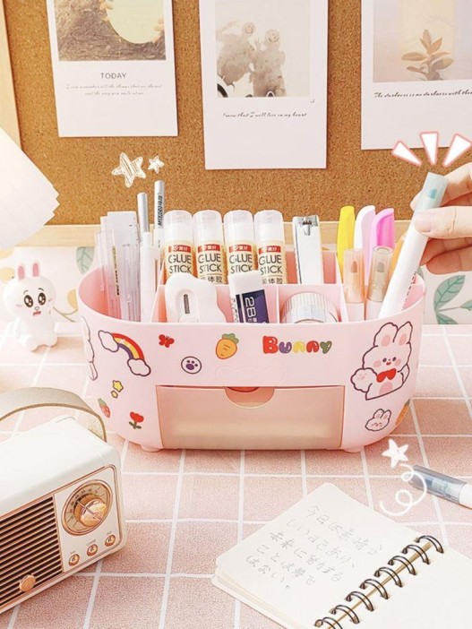 Органайзер настольный &quot;Happy friends&quot;, pink (23*10.5*11.5 см) 