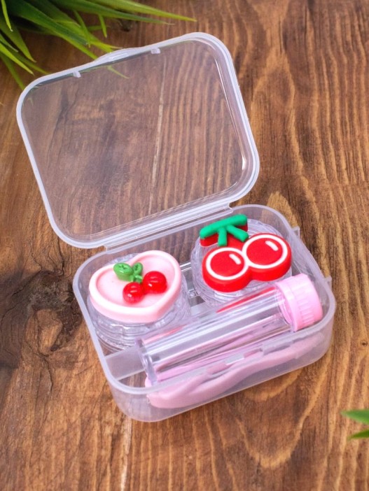 Контейнер для линз &quot;Fruits&quot;, cherry 