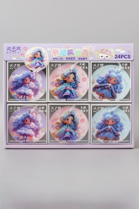 Блокнот на кольце &quot;Curly girl&quot;, mix (7х7 см) 