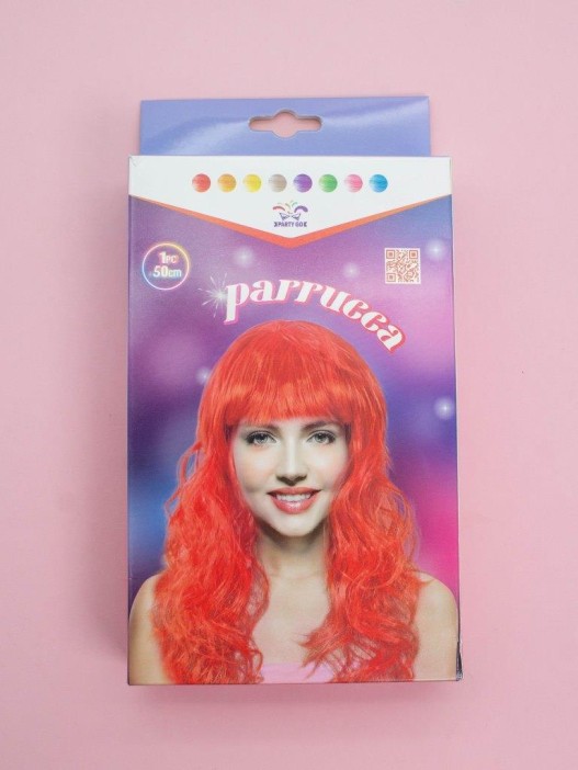 Парик карнавальный &quot;Vivid&quot;, red (50 см) 