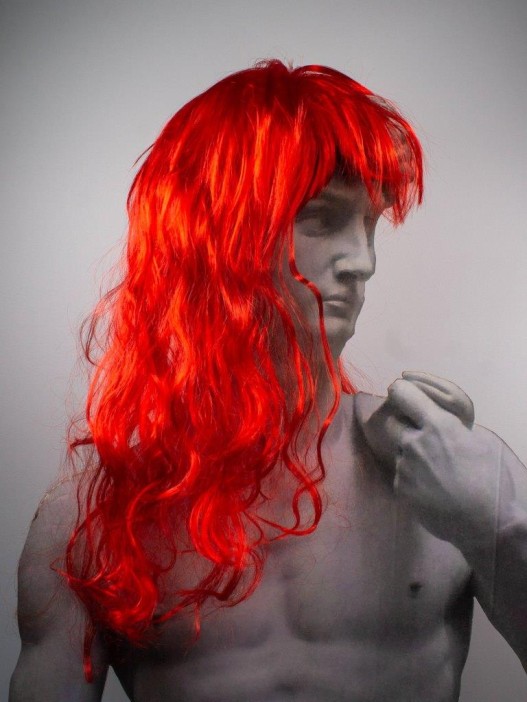 Парик карнавальный &quot;Vivid&quot;, red (50 см) 