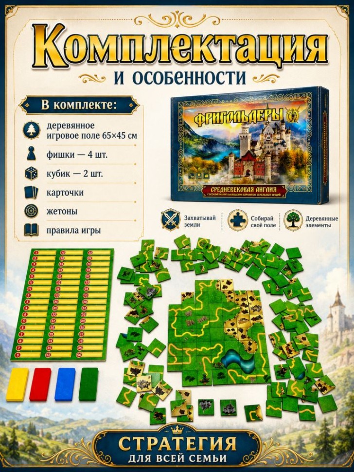 Игра настольная "Фригольдеры", с карточками