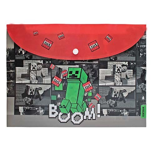 Папка-конверт на кнопке А4 &quot;My game-2&quot;,, пластик,  160 мкм 