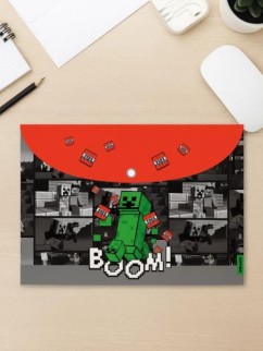 Папка-конверт на кнопке А4 "My game-2",, пластик, 160 мкм