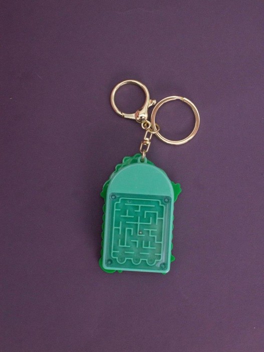 Брелок-калькулятор "Динозавр хулиган", зеленый 