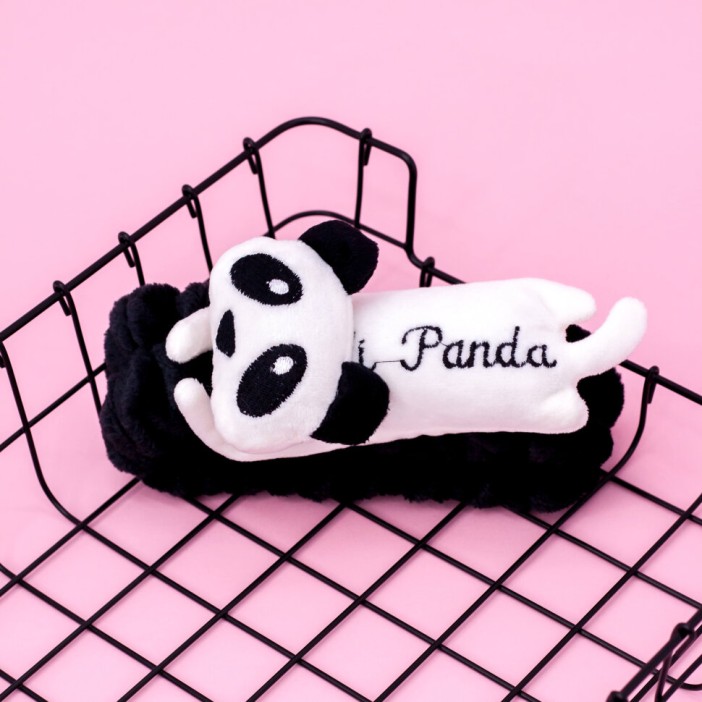 Повязка на голову "Panda resting", white 