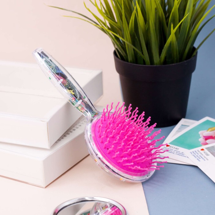 Расческа «Leaves», black 