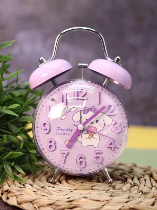 Часы-будильник «Clear wake-up with animals», purple (17,5х11,5 см) 